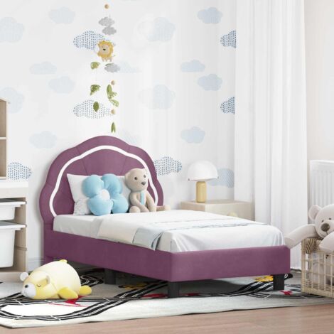 Cadre de lit pour tout-petit avec tête de lit-Structure de lit Violet 293649