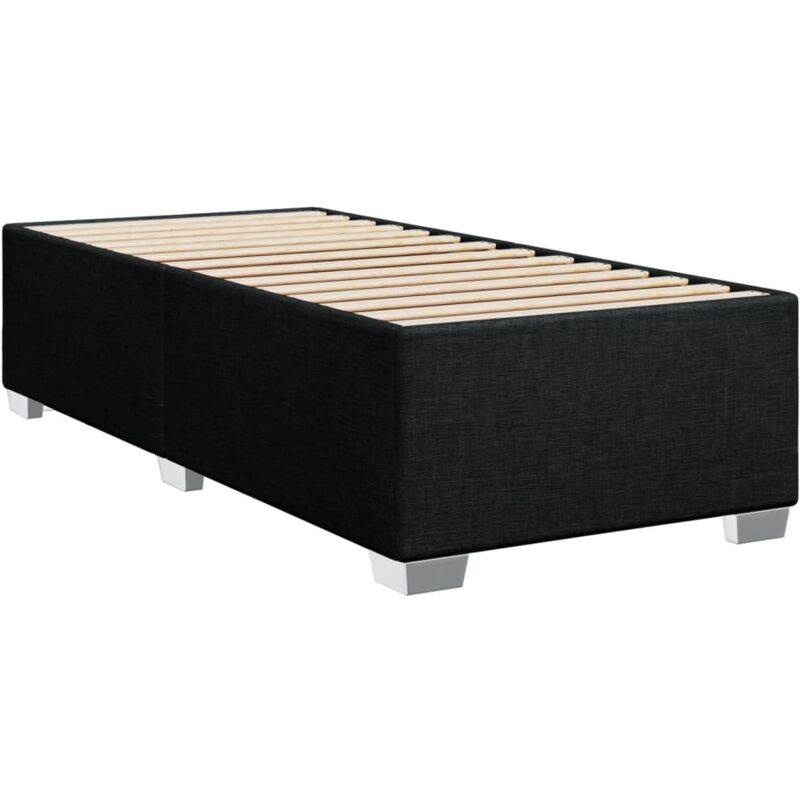 Vidaxl - Cadre de lit sans matelas noir 90x190 cm tissu