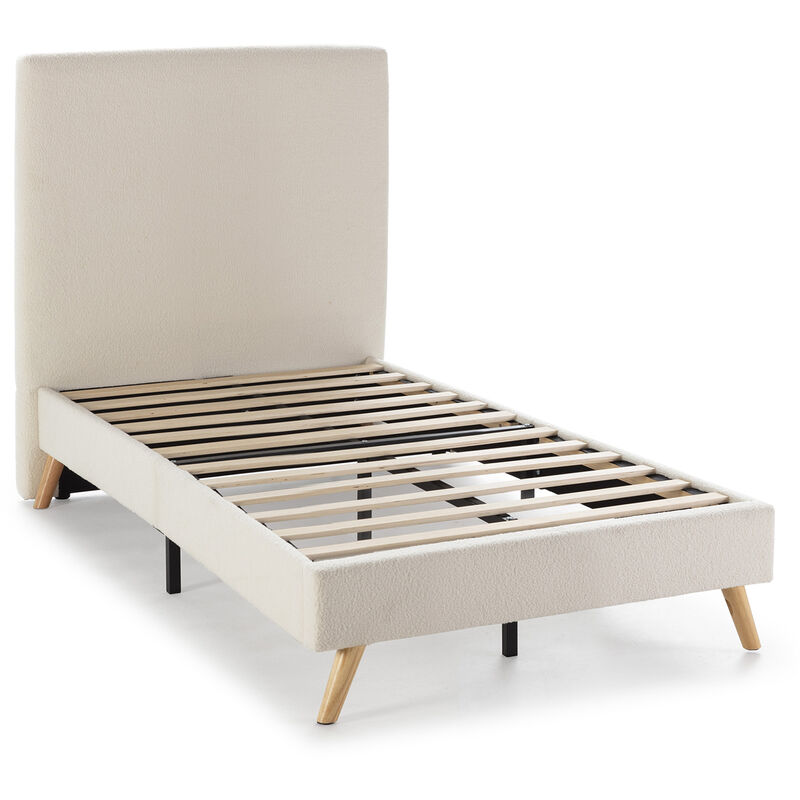 Vs Venta-stock - Cadre de lit rembourré Niebla 90x190 cm