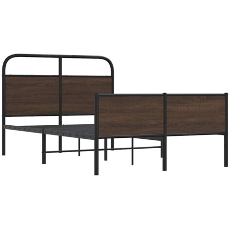 Cadre de lit sans matelas 140x190 cm chêne marron vidaXL