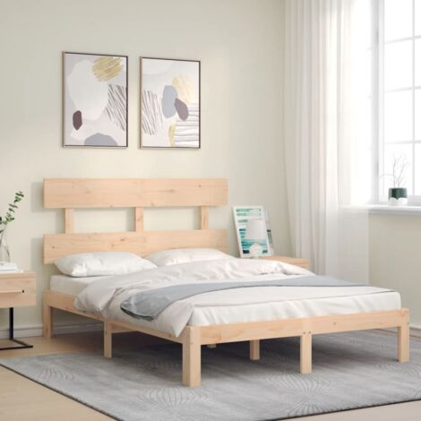 Cadre de lit sans matelas 140x200 cm bois massif de pin vidaXL