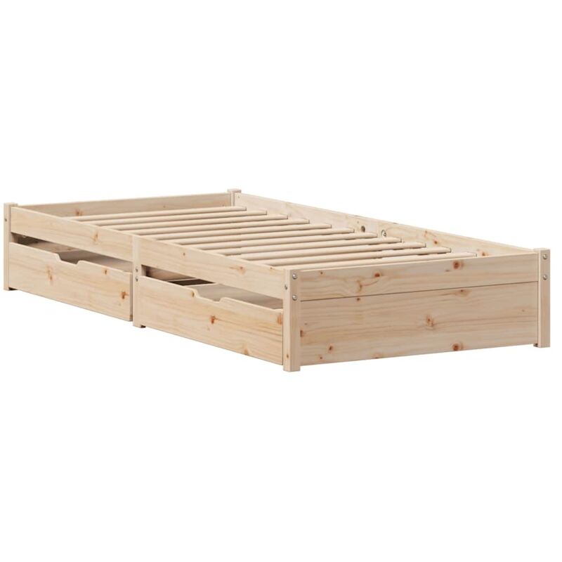 Vidaxl - Cadre de lit sans matelas 75x190 cm bois de pin massif