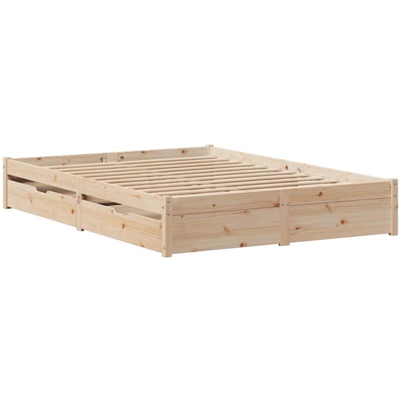 Vidaxl - Cadre de lit sans matelas 120x200 cm bois de pin massif