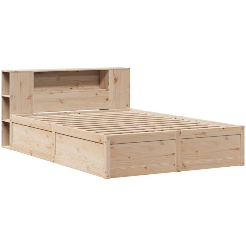 Cadre de lit sans matelas 140x190 cm bois de pin massif vidaXL
