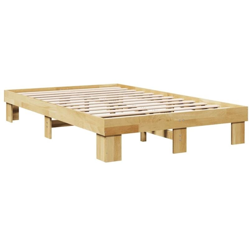 Cadre de lit sans matelas 120x200 cm bois massif de chêne Vidaxl