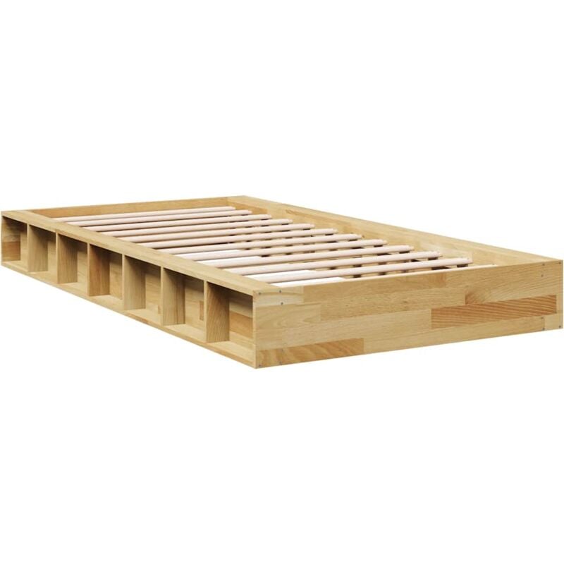 Cadre de lit sans matelas 90x190 cm bois massif de chêne vidaXL