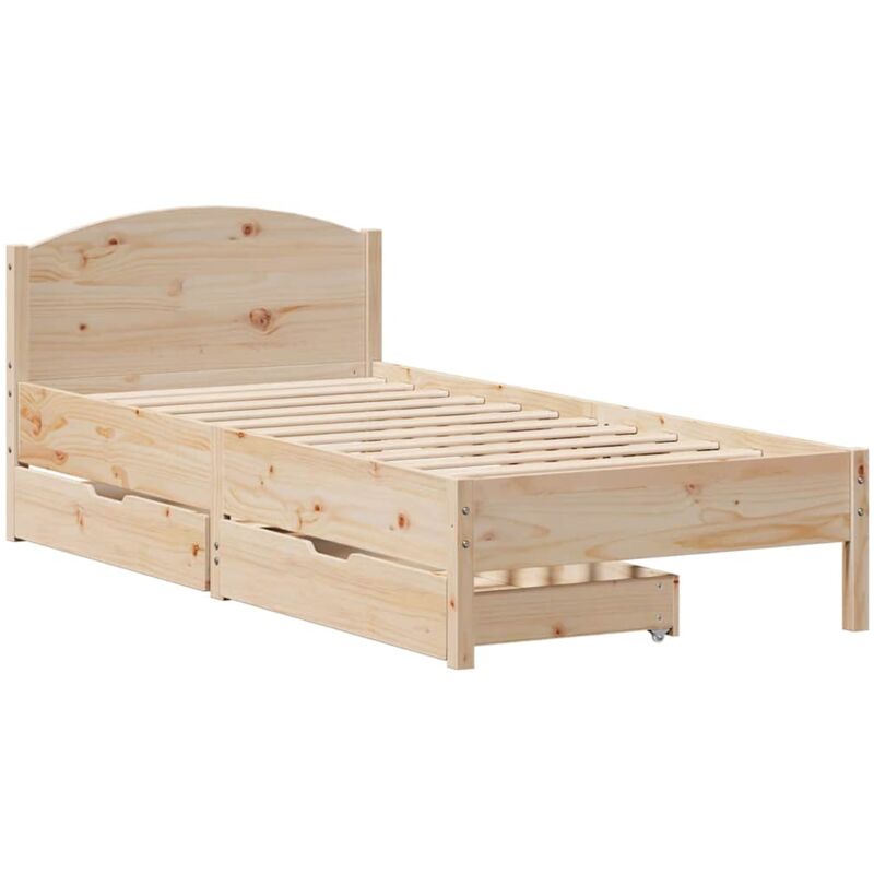 Vidaxl - Cadre de lit sans matelas 90x190 cm bois de pin massif