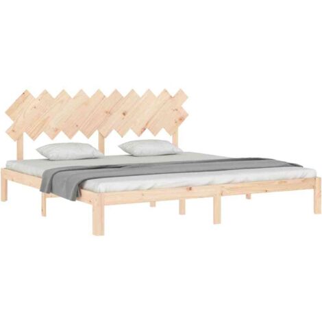 Cadre de lit sans matelas 200x200 cm bois massif de pin vidaXL