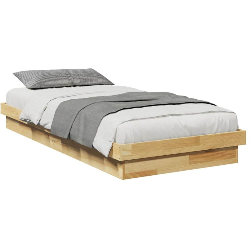 Vidaxl - Cadre de lit sans matelas 90x190 cm bois massif de chêne
