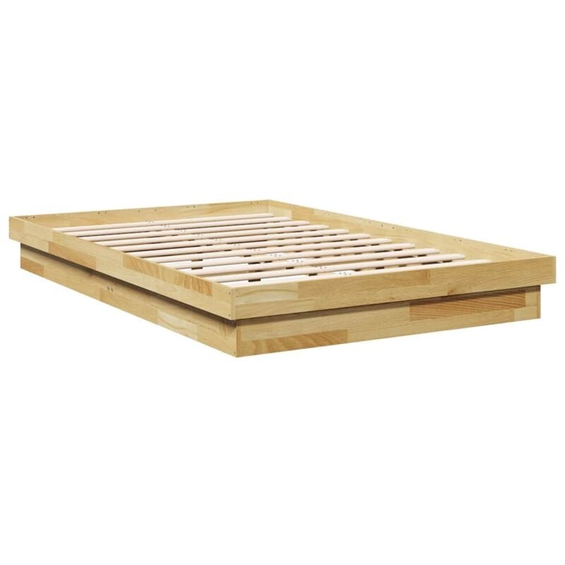 Vidaxl - Cadre de lit sans matelas 120x190 cm bois massif de chêne