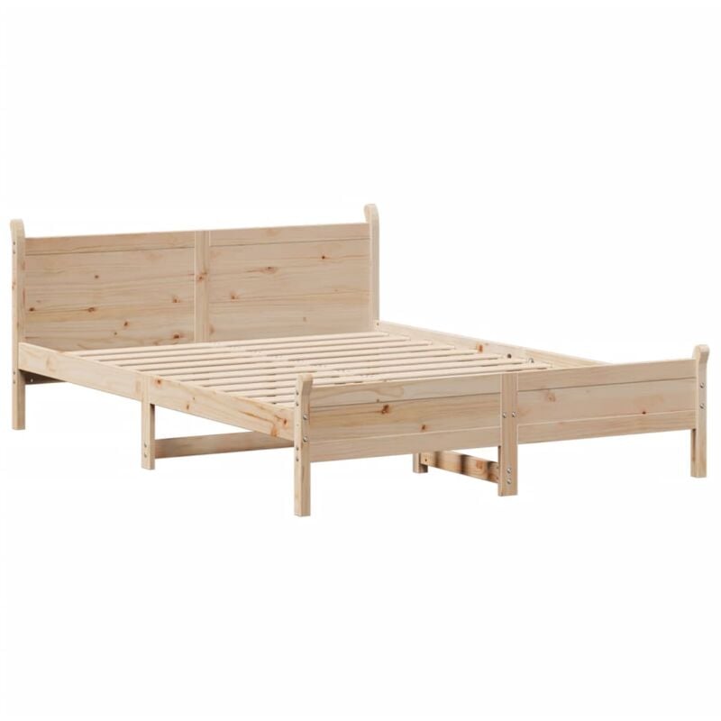 Cadre de lit sans matelas 160x200 cm bois massif de pin vidaXL