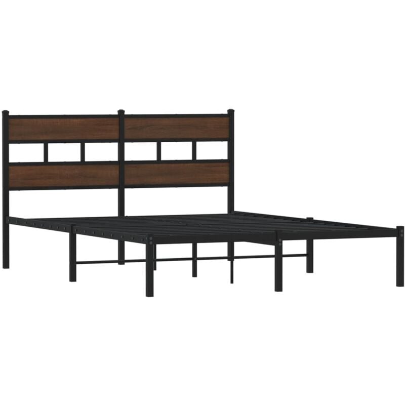 Vidaxl - Cadre de lit sans matelas avec tête de lit 140x190 cm