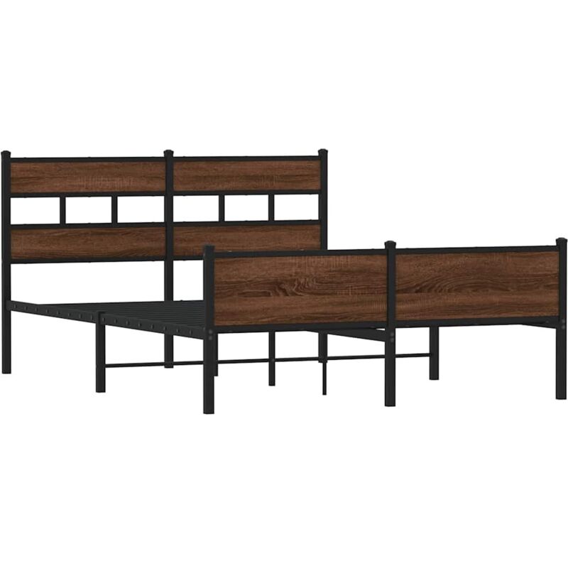 Vidaxl - Cadre de lit sans matelas chêne marron 140x190 cm