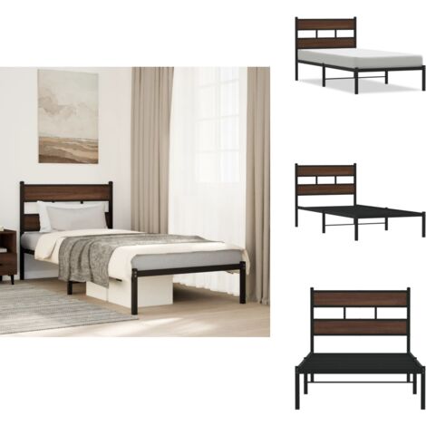 Cadre de lit sans matelas avec tête de lit 80x200 cm - Cadre De Lit - Cadres De Lit - Lit Simple - Lit