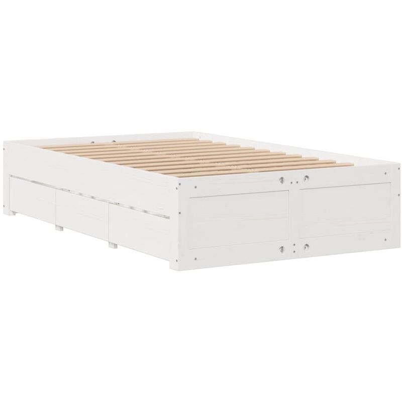 Vidaxl - Cadre de lit sans matelas avec tiroirs 120x190 cm bois de pin