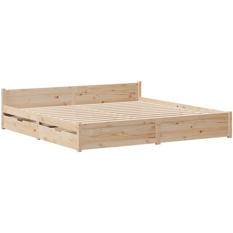 Vidaxl - Cadre de lit sans matelas 200x200 cm bois massif de pin