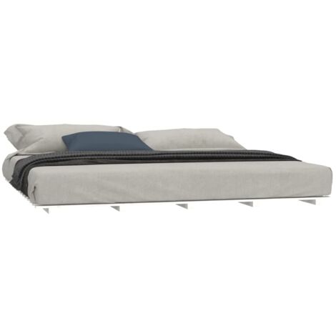 Cadre de lit sans matelas blanc 200x200 cm bois massif de pin vidaXL