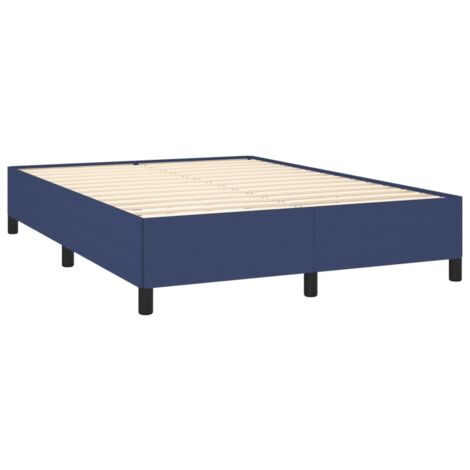 Cadre de lit sans matelas bleu 140x190 cm tissu vidaXL