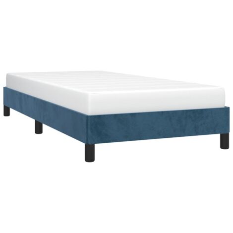 Cadre de lit sans matelas bleu foncé 80x200 cm velours vidaXL