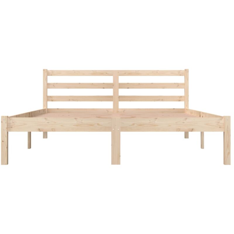 Vidaxl - Cadre de lit sans matelas bois de pin massif 140x190 cm