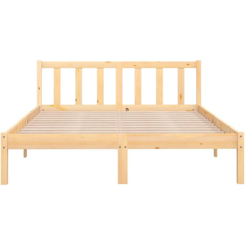 Vidaxl - Cadre de lit sans matelas bois massif 140x190 cm