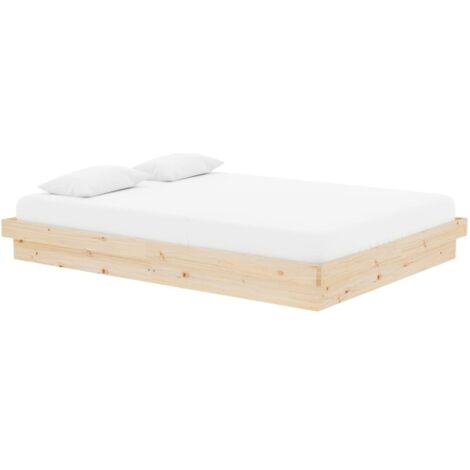 Cadre de lit sans matelas bois massif 140x190 cm vidaXL