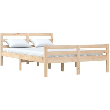 Cadre de lit sans matelas bois massif 140x200 cm vidaXL