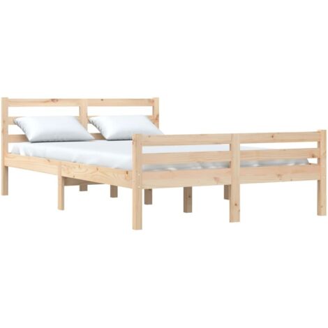 Cadre de lit sans matelas bois massif 160x200 cm vidaXL