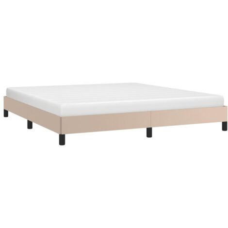 Cadre de lit sans matelas cappuccino 160x200 cm similicuir vidaXL