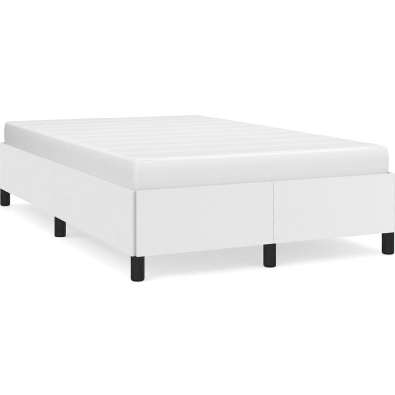 Cadre de lit Blanc 120x200 cm Similicuir