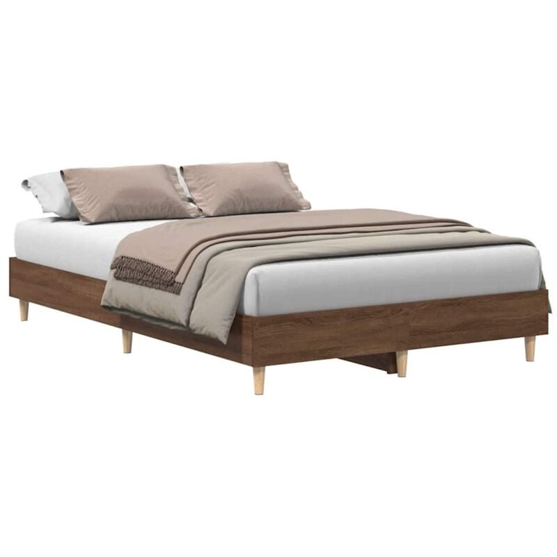 Vidaxl - Cadre de lit sans matelas chêne marron 140x190 cm