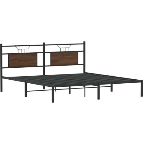 Cadre de lit sans matelas chêne marron 160x200 cm vidaXL