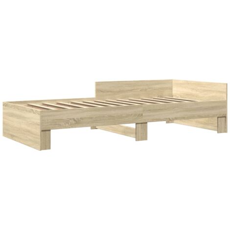 Cadre de lit sans matelas chêne sonoma 100x200 cm vidaXL
