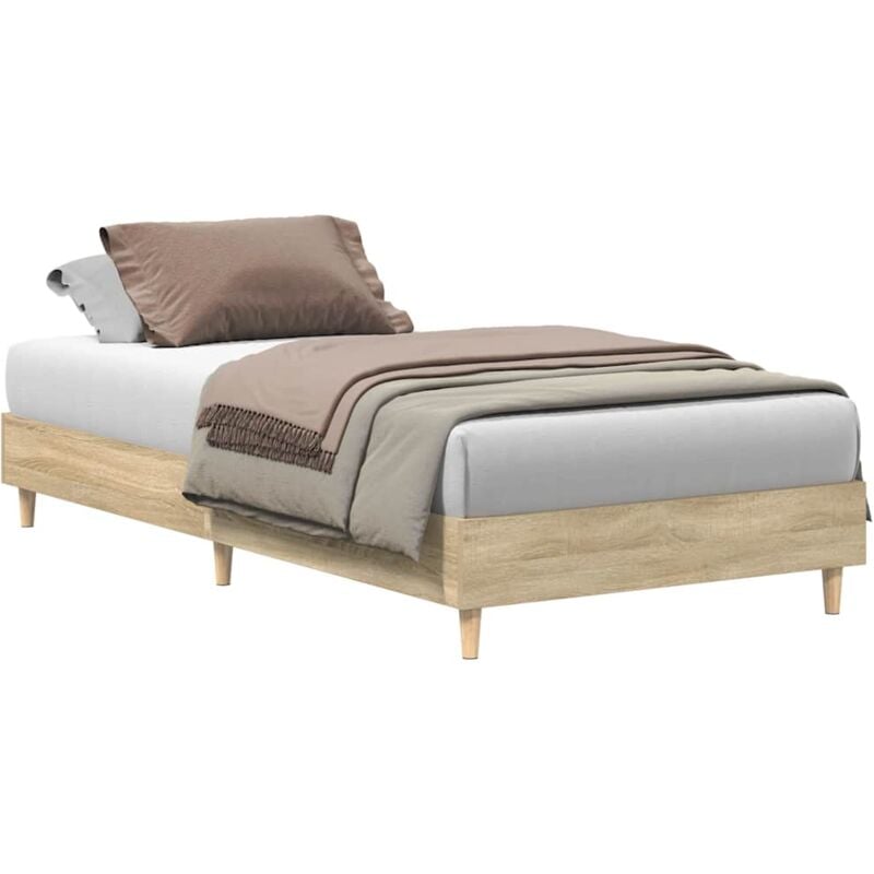 Vidaxl - Cadre de lit sans matelas chêne sonoma 75x190 cm