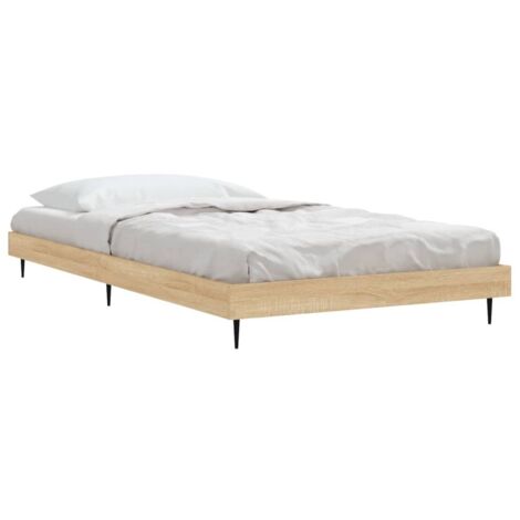 Cadre de lit sans matelas chêne sonoma 90x190 cm vidaXL