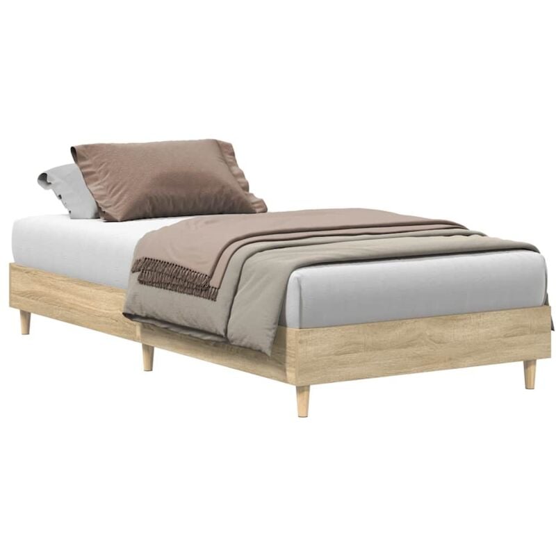 Vidaxl - Cadre de lit sans matelas chêne sonoma 90x200 cm