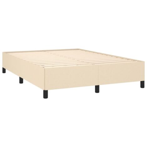 Cadre de lit sans matelas crème 140x200 cm tissu vidaXL