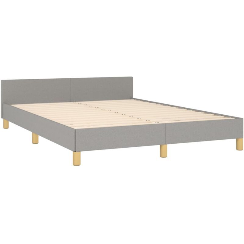 Vidaxl - Cadre de lit sans matelas gris clair 140x190 cm tissu