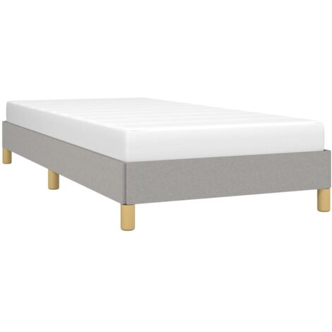 Cadre de lit sans matelas gris clair 90x190 cm tissu vidaXL