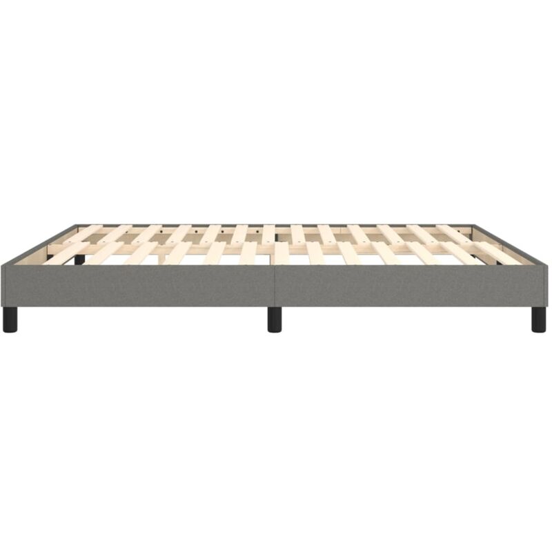 Vidaxl - Cadre de lit sans matelas gris foncé 160x200 cm tissu