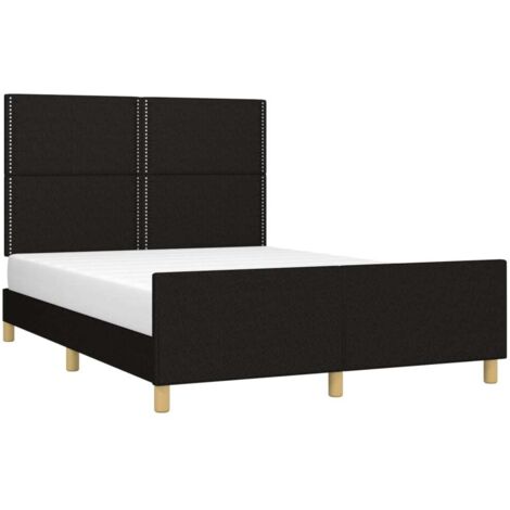 Cadre de lit sans matelas noir 140x190 cm tissu vidaXL