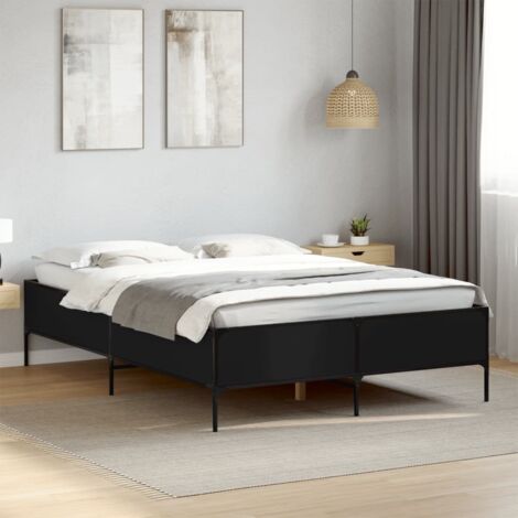 Cadre de lit sans matelas noir 140x200 cm vidaXL129222