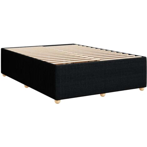 Cadre de lit sans matelas noir 160x200 cm tissu vidaXL