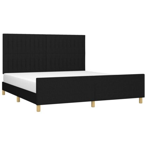 Cadre de lit sans matelas noir 160x200 cm tissu vidaXL