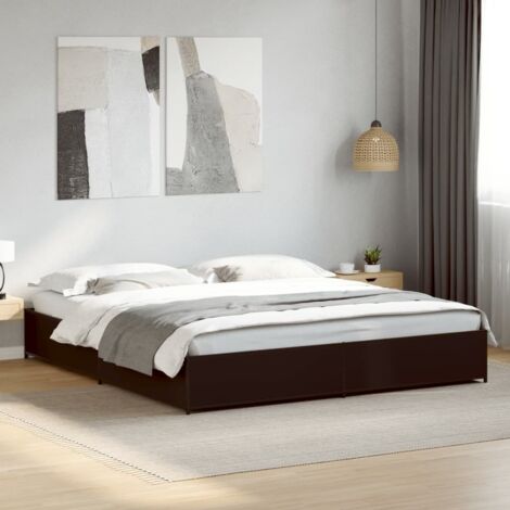 Cadre de lit sans matelas noir 160x200 cm vidaXL