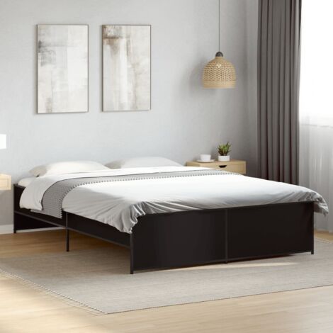 Cadre de lit sans matelas noir 160x200 cm vidaXL