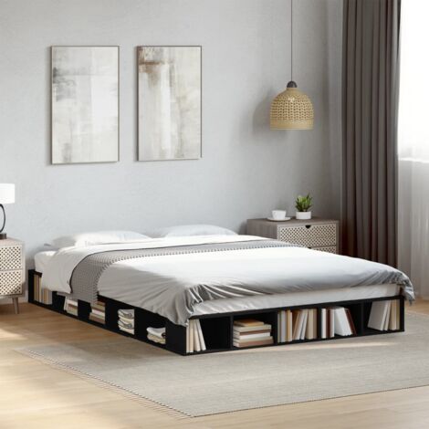 Cadre de lit sans matelas noir 160x200 cm vidaXL395993