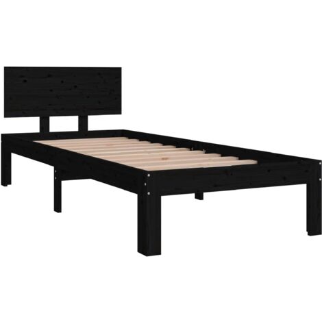 Cadre de lit sans matelas noir 75x190 cm vidaXL