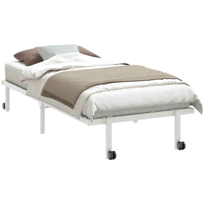 Vidaxl - Cadre de lit sans matelas pliable blanc 90x190 cm acier