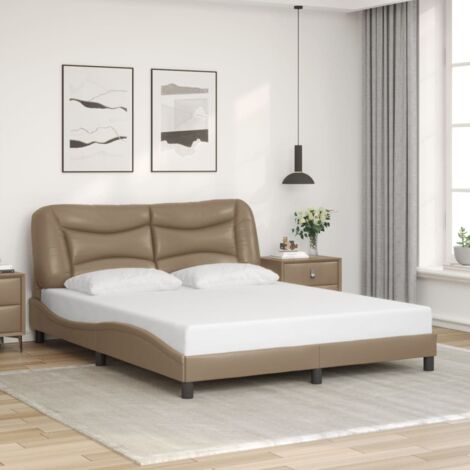 Cadre de lit sans matelas-Structure de lit cappuccino 160x200 cm similicuir 816111